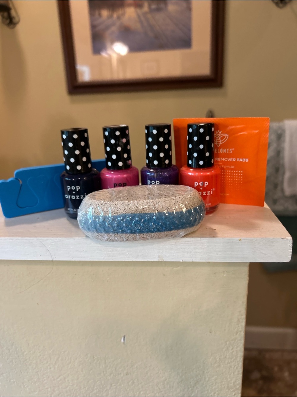 paparazzi Nail Polish Set with Blue Sponge and Orange Remover Pack